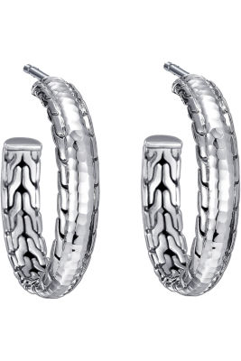 Palu Silver Hoop Earrings at Tourneau